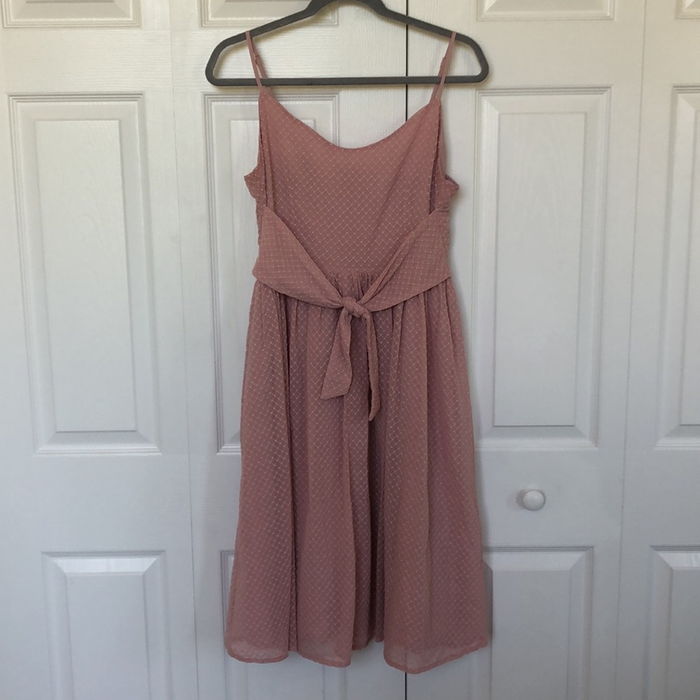 Light Pink Calf-Length Dress